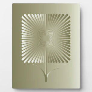 Goldene quadratische Blume Fotoplatte