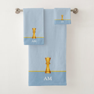 Goldene Queen & Monogramm auf leichtem wundersamen Badhandtuch Set
