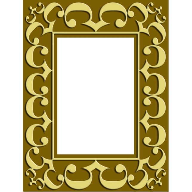 Goldene Rahmen Fotoskulptur Ornament (Vorne)