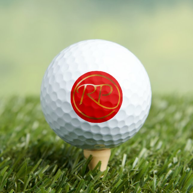 Goldene RAMO- und PAUL-Logo-Fan Golfball (Insitu T-Shirt)