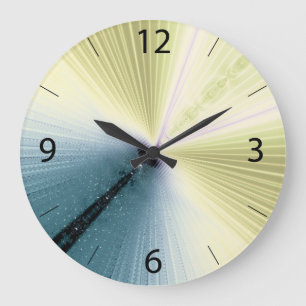 Goldene Rays Große Wanduhr