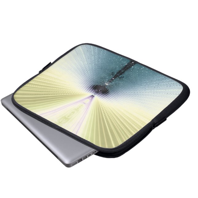 Goldene Rays Laptopschutzhülle (Vorne Knopf)