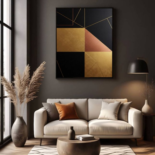 Goldene Reflektionen Geometrie Poster (Von Creator hochgeladen)