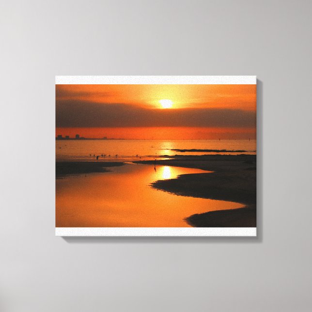 Goldene Reflektionen Leinwanddruck (Vorderseite)