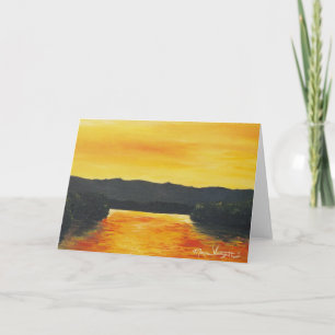 Goldene Reflexions-Gruß-Karte Karte