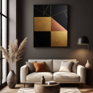 Goldene Reflexionsgeometrie Poster
