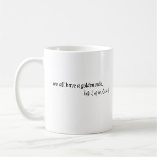 goldene Regel Kaffeetasse
