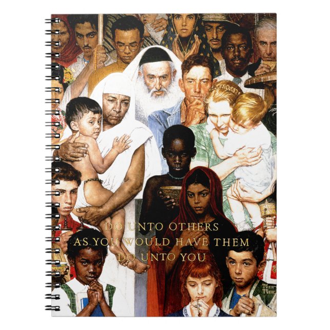 Goldene Regel (Tu anderen) von Norman Rockwell Notizblock (Vorderseite)