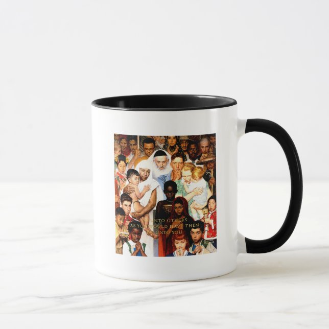 Goldene Regel von Norman Rockwell Tasse (Rechts)