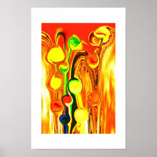 Goldene Regenkunst Poster