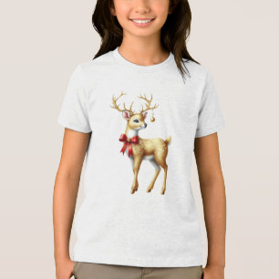 Goldene Rentier Holiday T - Shirt