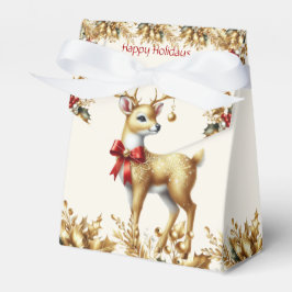 Goldene Rentierferien-Geschenkboxen Geschenkschachtel