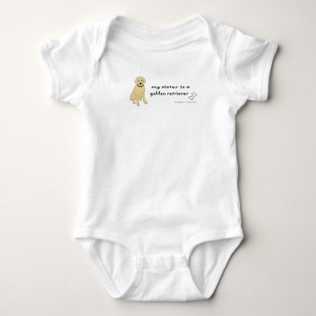 Goldene Retriever Baby Strampler (Vorderseite)