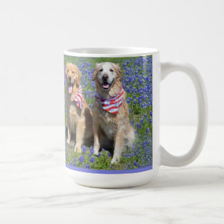 Goldene Retriever-blaue Mützen-Tasse Kaffeetasse