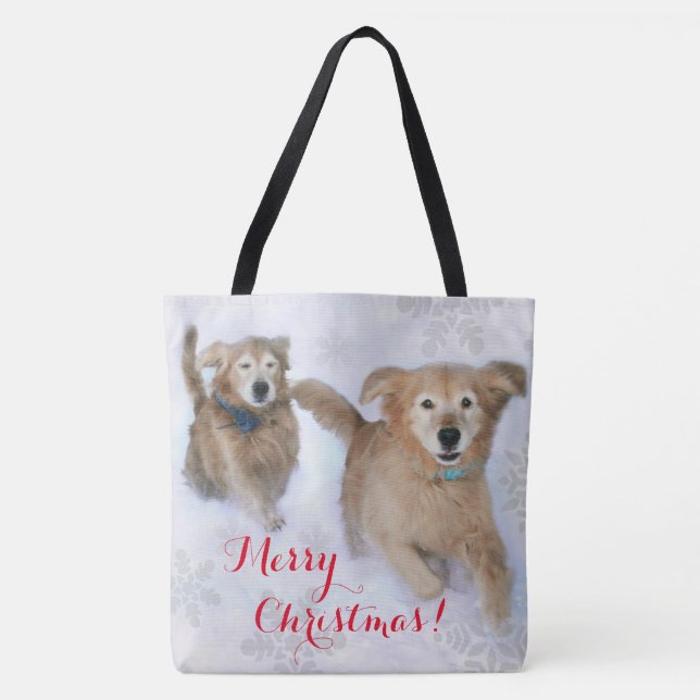 Goldene Retriever, die durch das Tasche (Vorderseite)