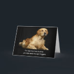Goldene Retriever Funny Birthday Card Karte<br><div class="desc">Goldene Retriever Funny Birthday Card</div>