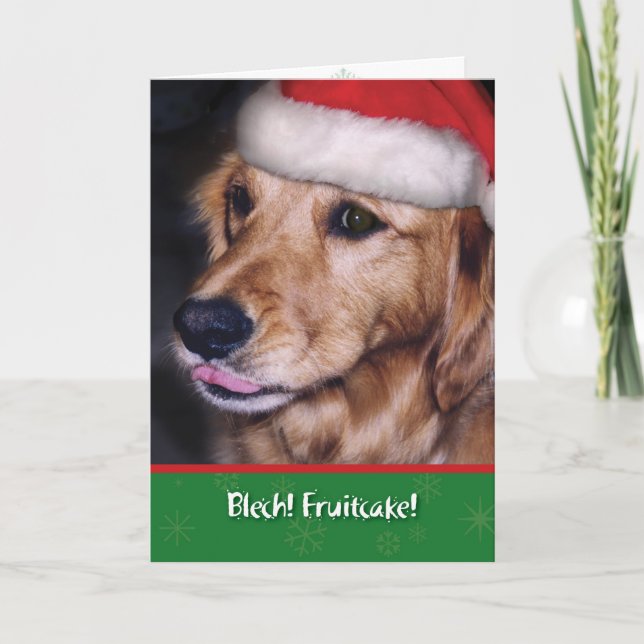 Goldene Retriever - Funny Christmas Feiertagskarte (Vorderseite)