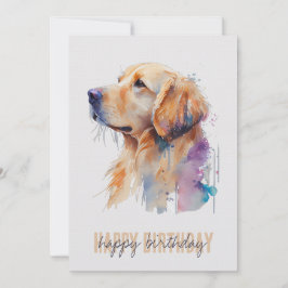 Goldene Retriever Geburtstagskarte Dankeskarte