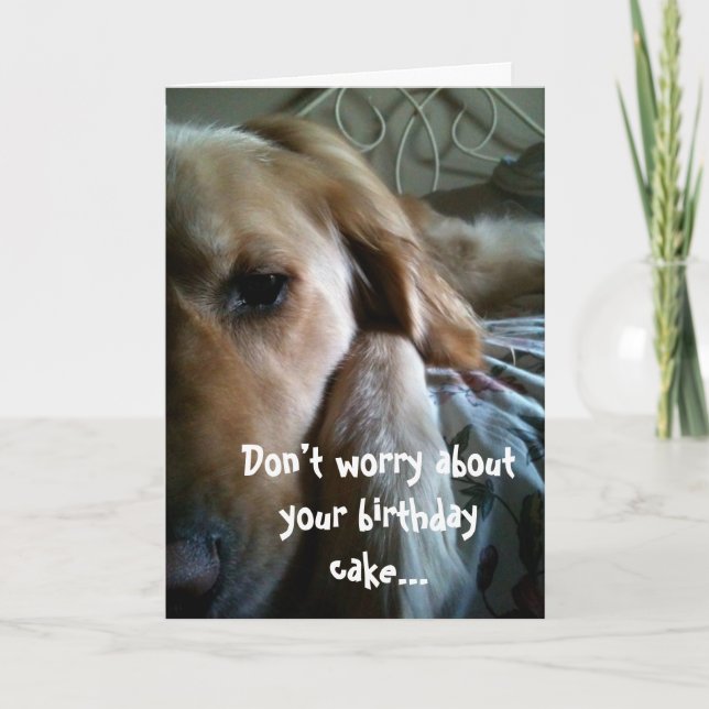 Goldene Retriever Geburtstagskarte Karte (Vorderseite)