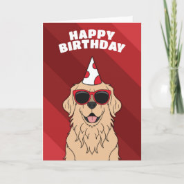 Goldene Retriever Geburtstagskarte Karte
