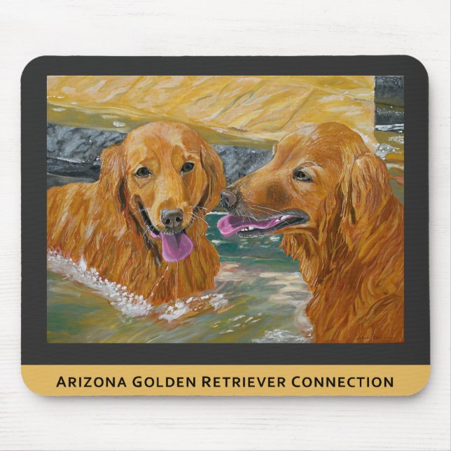 Goldene Retriever lustiges Mousepad (Vorne)