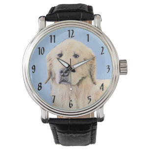 Goldene Retriever Malerei - Niedliche Original Dog Armbanduhr