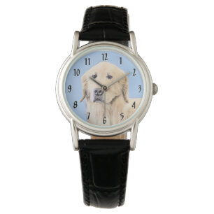 Goldene Retriever Malerei - Niedliche Original Dog Armbanduhr
