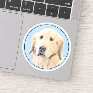 Goldene Retriever Malerei - Niedliche Original Dog Aufkleber