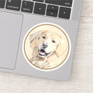 Goldene Retriever Malerei - Niedliche Original Dog Aufkleber