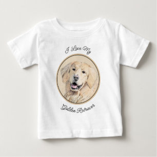 Goldene Retriever Malerei - Niedliche Original Dog Baby T-shirt