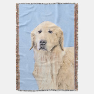 Goldene Retriever Malerei - Niedliche Original Dog Decke