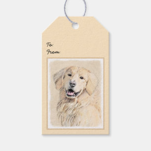 Goldene Retriever Malerei - Niedliche Original Dog Geschenkanhänger