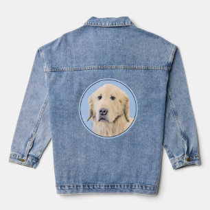 Goldene Retriever Malerei - Niedliche Original Dog Jeansjacke