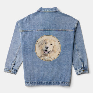 Goldene Retriever Malerei - Niedliche Original Dog Jeansjacke