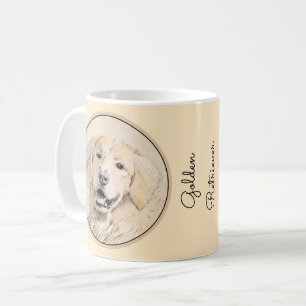 Goldene Retriever Malerei - Niedliche Original Dog Kaffeetasse
