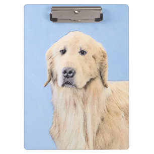 Goldene Retriever Malerei - Niedliche Original Dog Klemmbrett