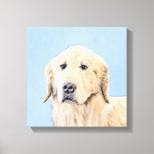 Goldene Retriever Malerei - Niedliche Original Dog Leinwanddruck