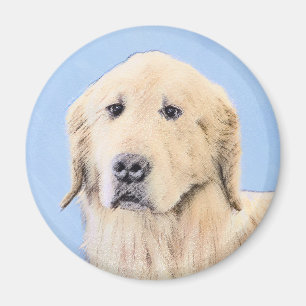 Goldene Retriever Malerei - Niedliche Original Dog Magnet