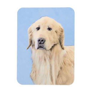 Goldene Retriever Malerei - Niedliche Original Dog Magnet