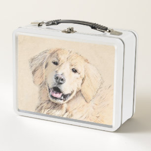 Goldene Retriever Malerei - Niedliche Original Dog Metall Brotdose