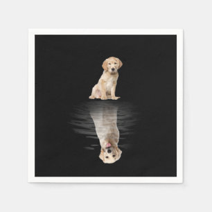Goldene Retriever Niedliche Liebe Goldene Retrieve Serviette