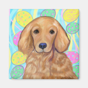 Goldene Retriever Ostern Magnet