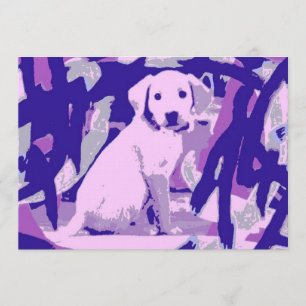 Goldene Retriever Pop Art Einladung