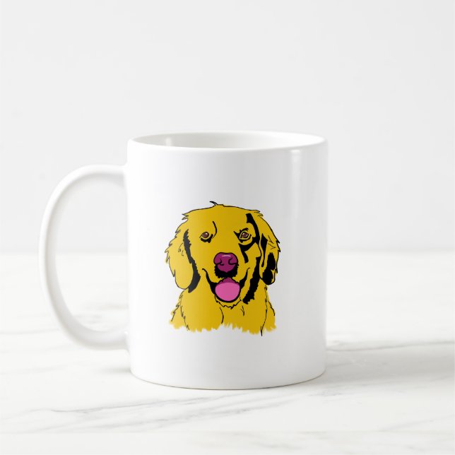 Goldene Retriever Pop Art Kaffeetasse (Links)