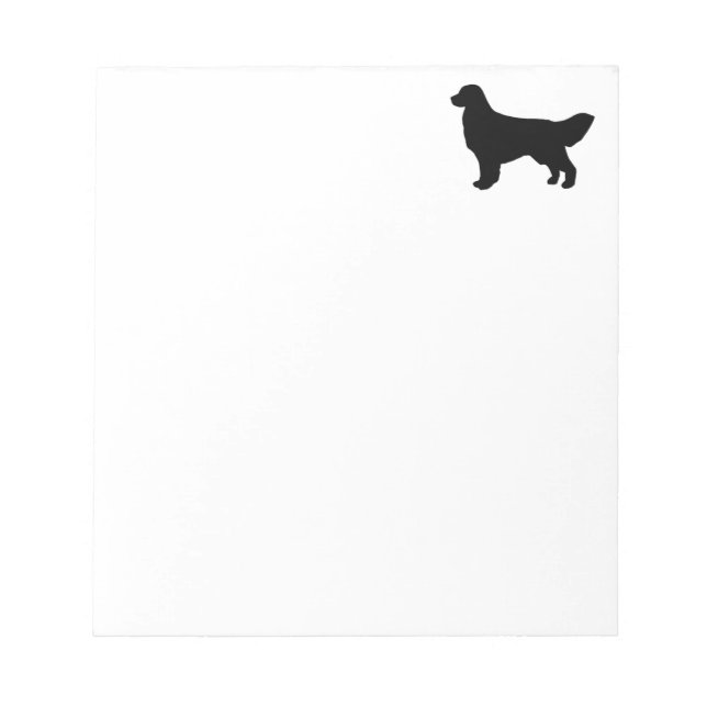 goldene Retriever-Silhouette Notizblock (Vorderseite)