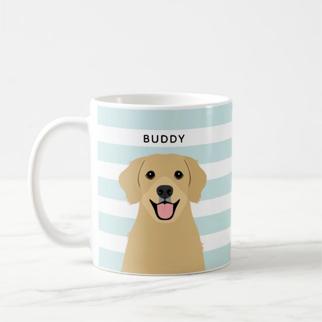 Goldene Retriever-Tasse Kaffeetasse (Links)