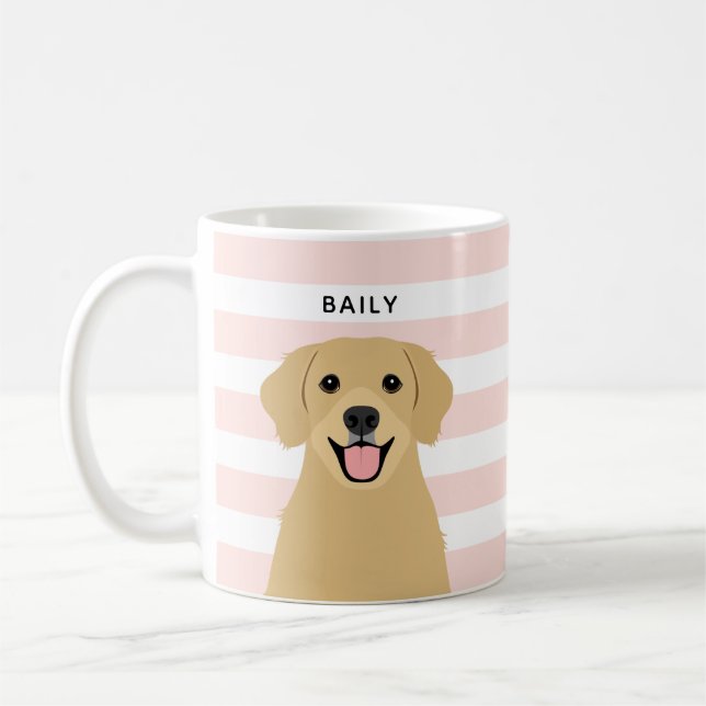 Goldene Retriever-Tasse Kaffeetasse (Links)