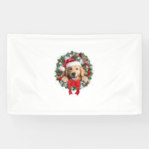 Goldene Retriever Weihnachtsfeier Dekoration Weihn Banner