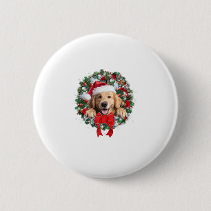 Goldene Retriever Weihnachtsfeier Dekoration Weihn Button