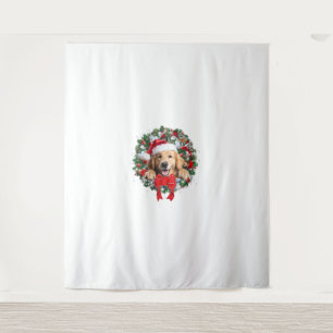Goldene Retriever Weihnachtsfeier Dekoration Weihn Wandteppich